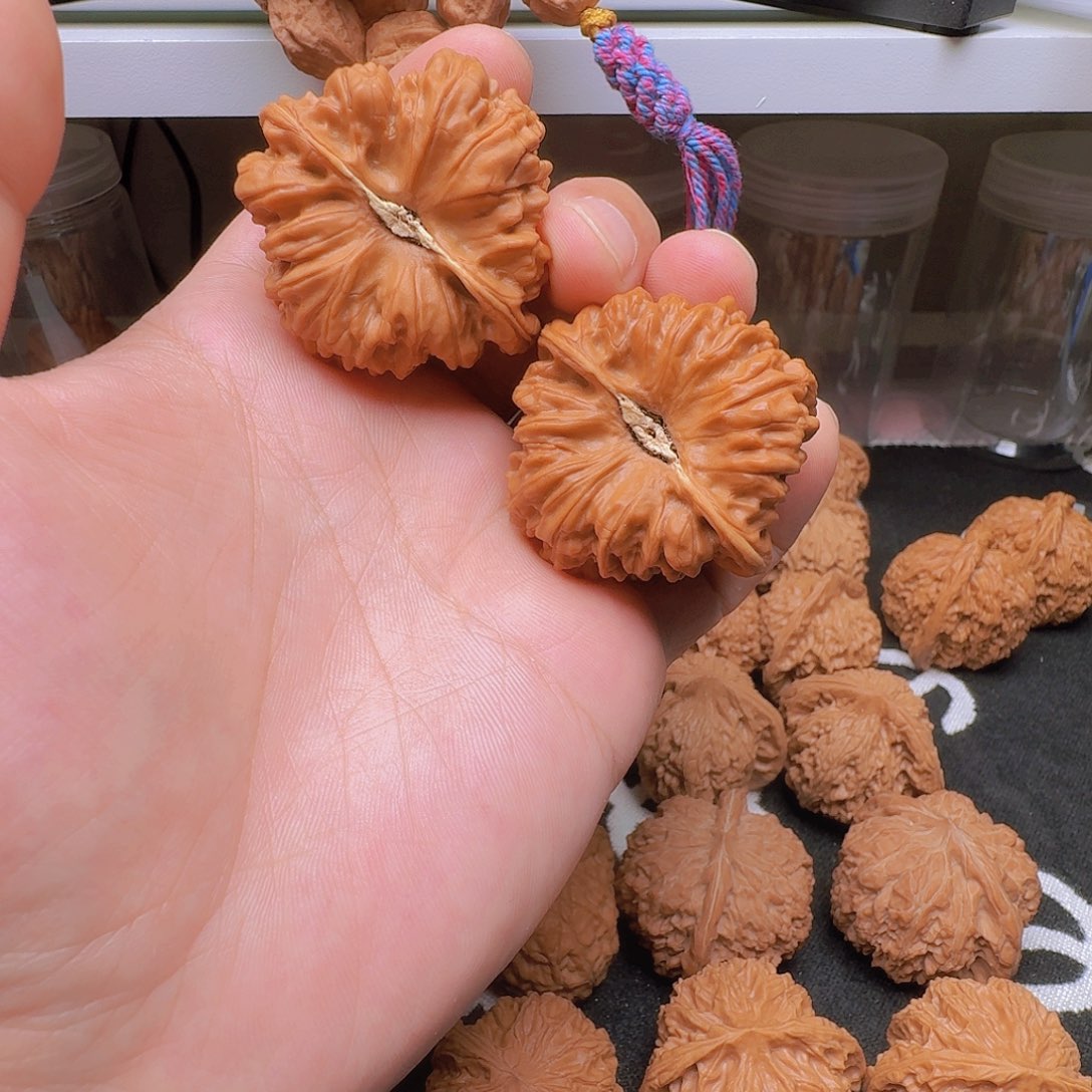 桃核把件小*灰全品平谷凹底