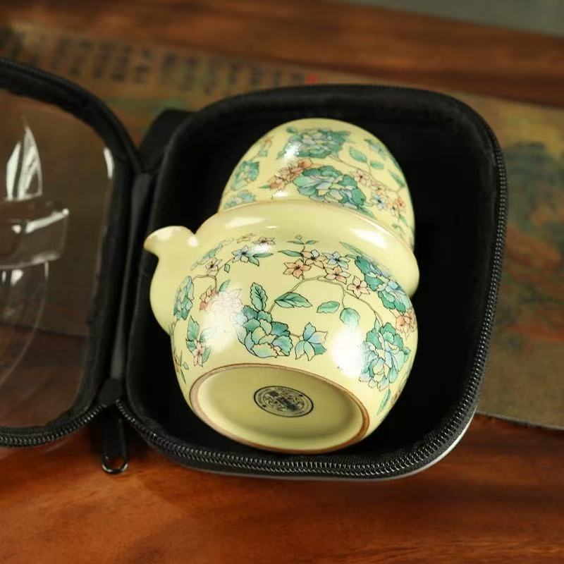 LX773汝窑户外便携式旅行茶具