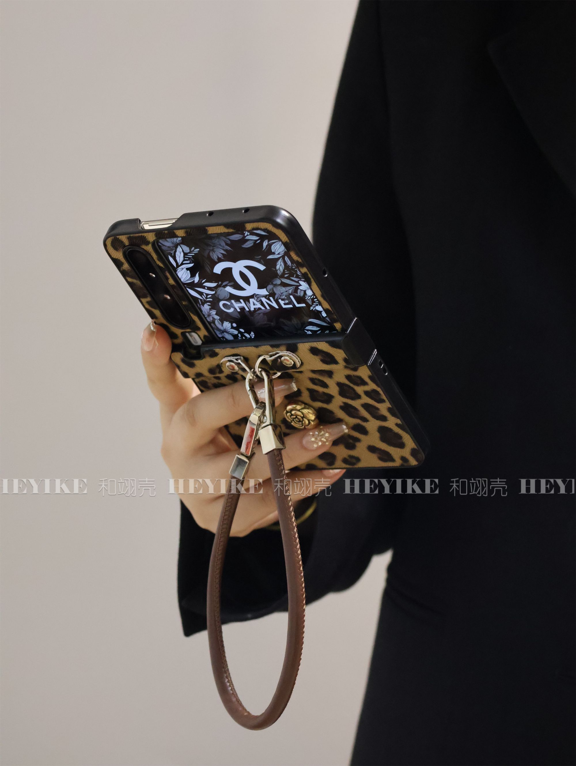 秋季新款豹纹适用华为purax手机壳折叠屏pockte2轻奢magicvflip2