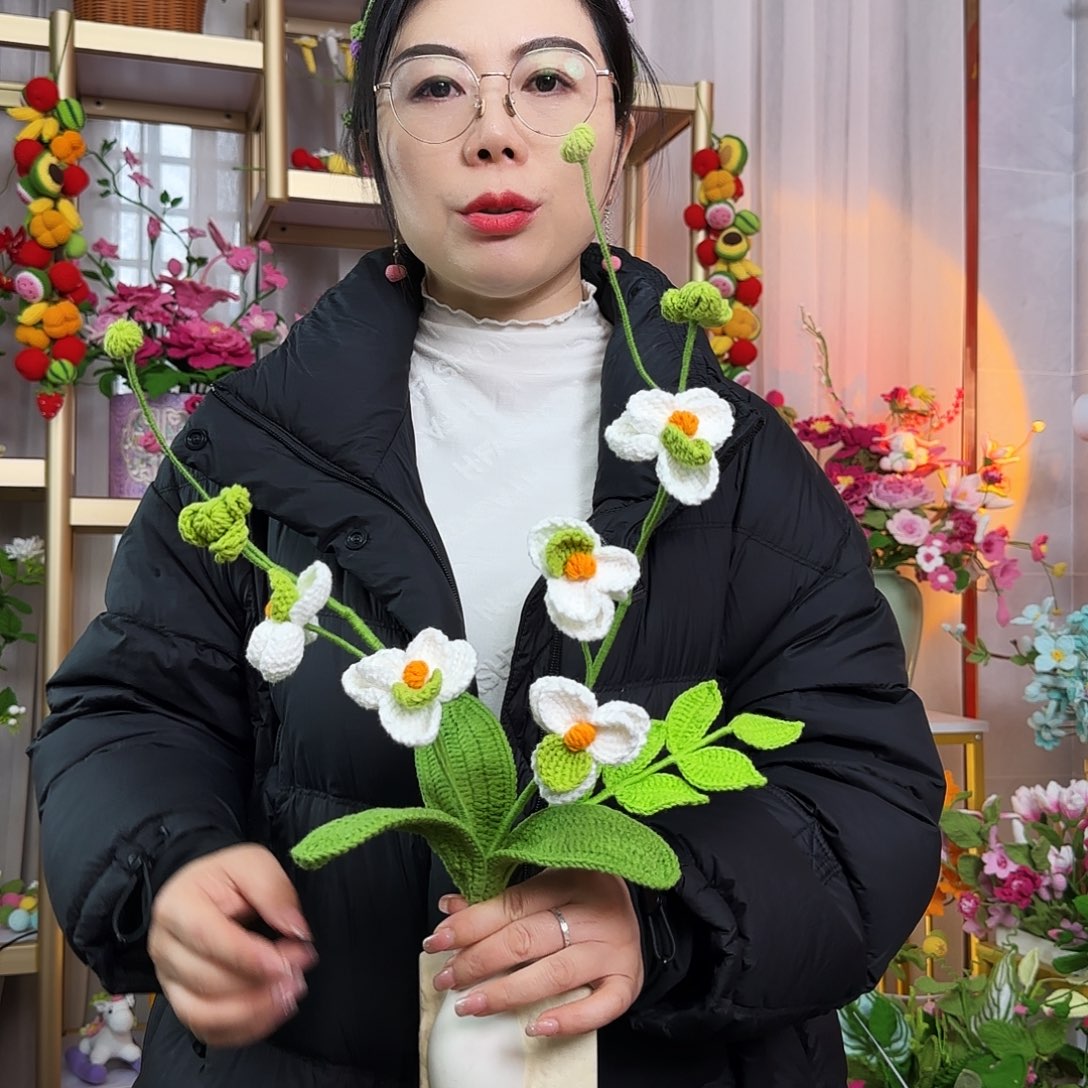 手工钩织设计花束