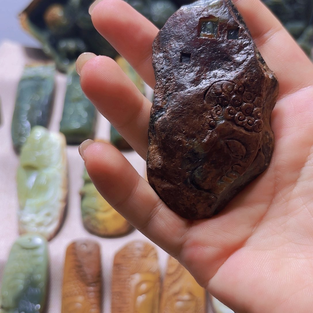 岫岩河磨玉（透闪石质玉）未镶嵌挂件