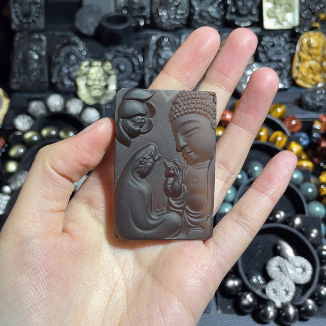 黑曜岩吊坠(赠链)未镶嵌涤**韵