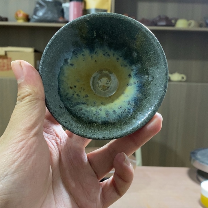 天青柴烧建盏紫砂杯