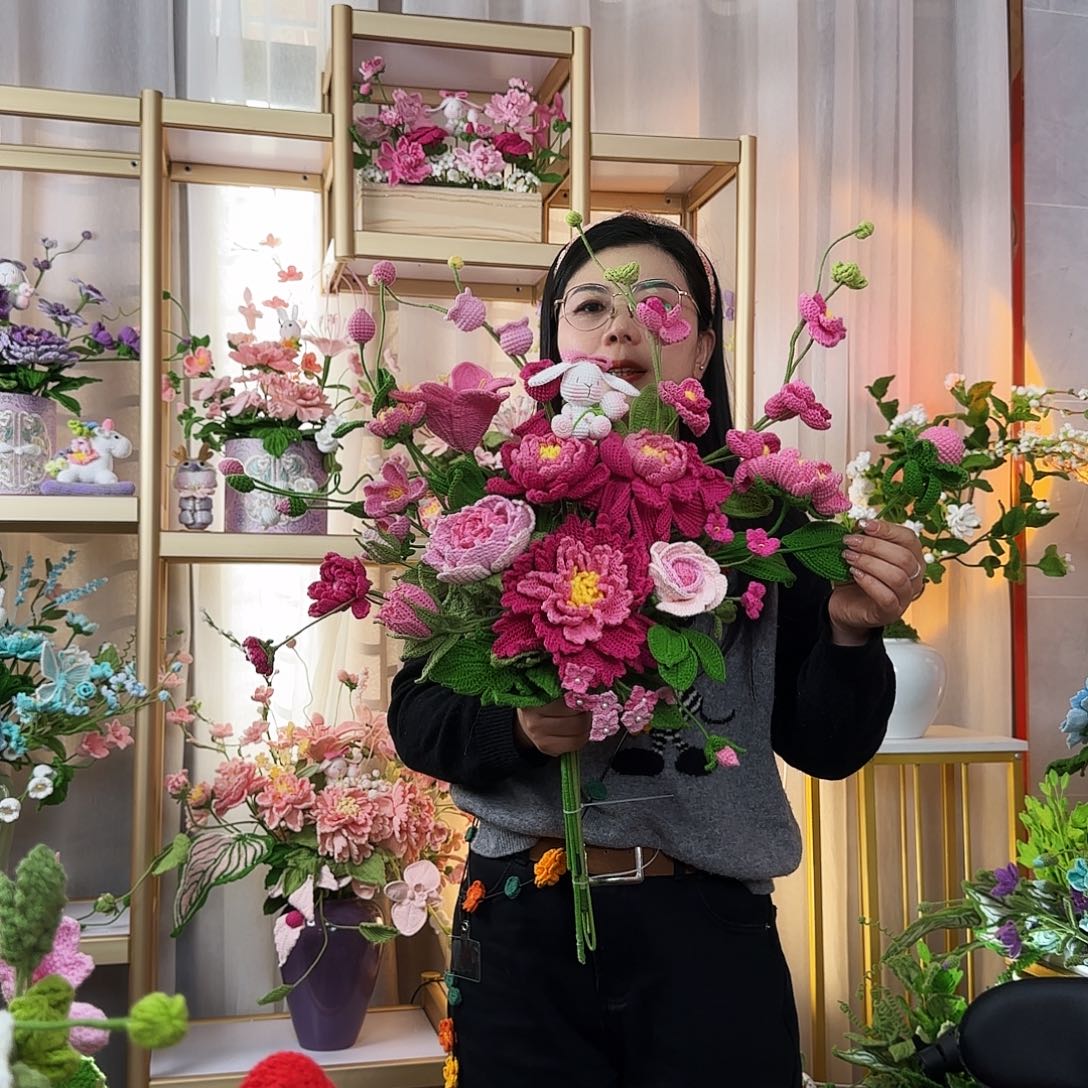 纯手工钩织钩织大花束