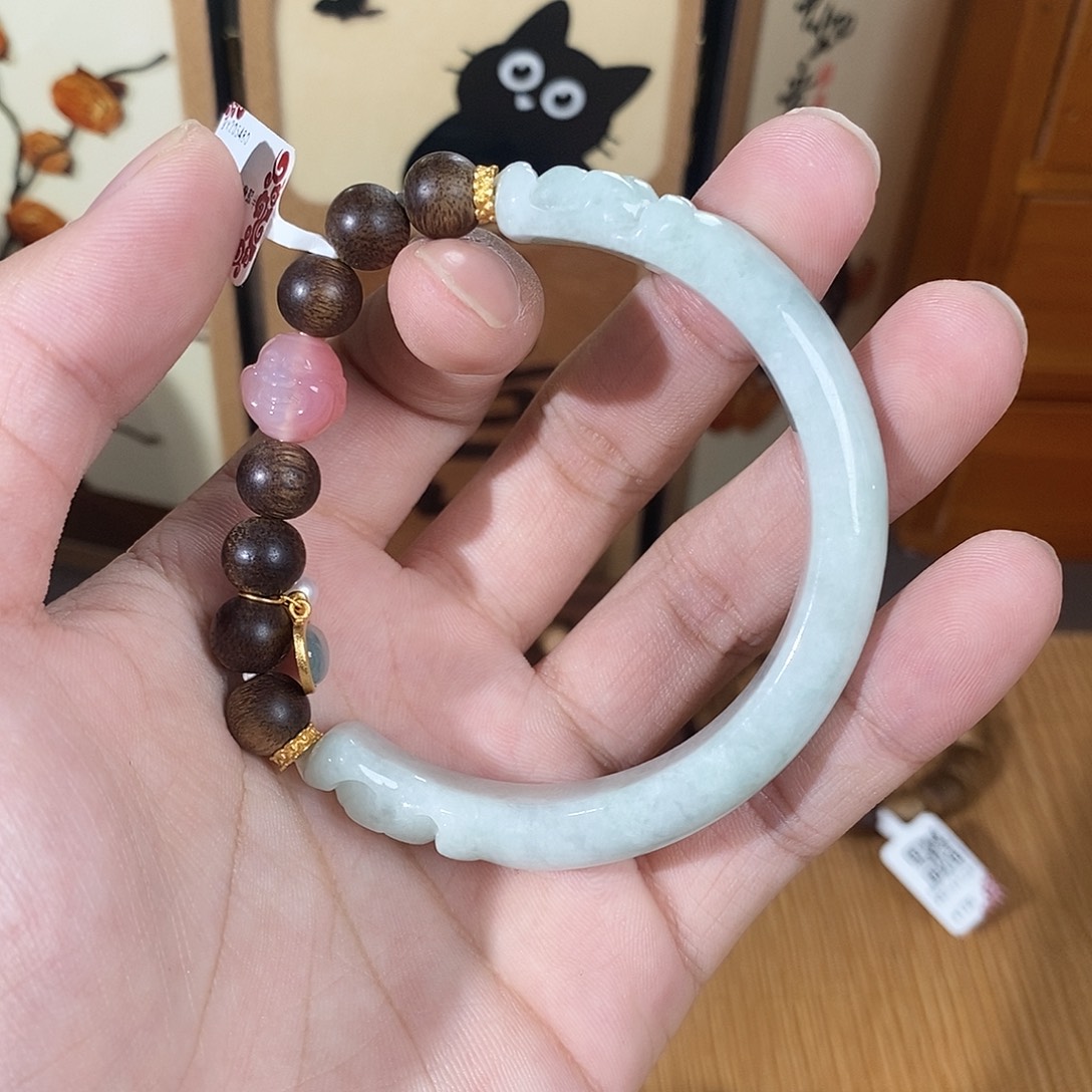 翡翠未镶嵌手链手串