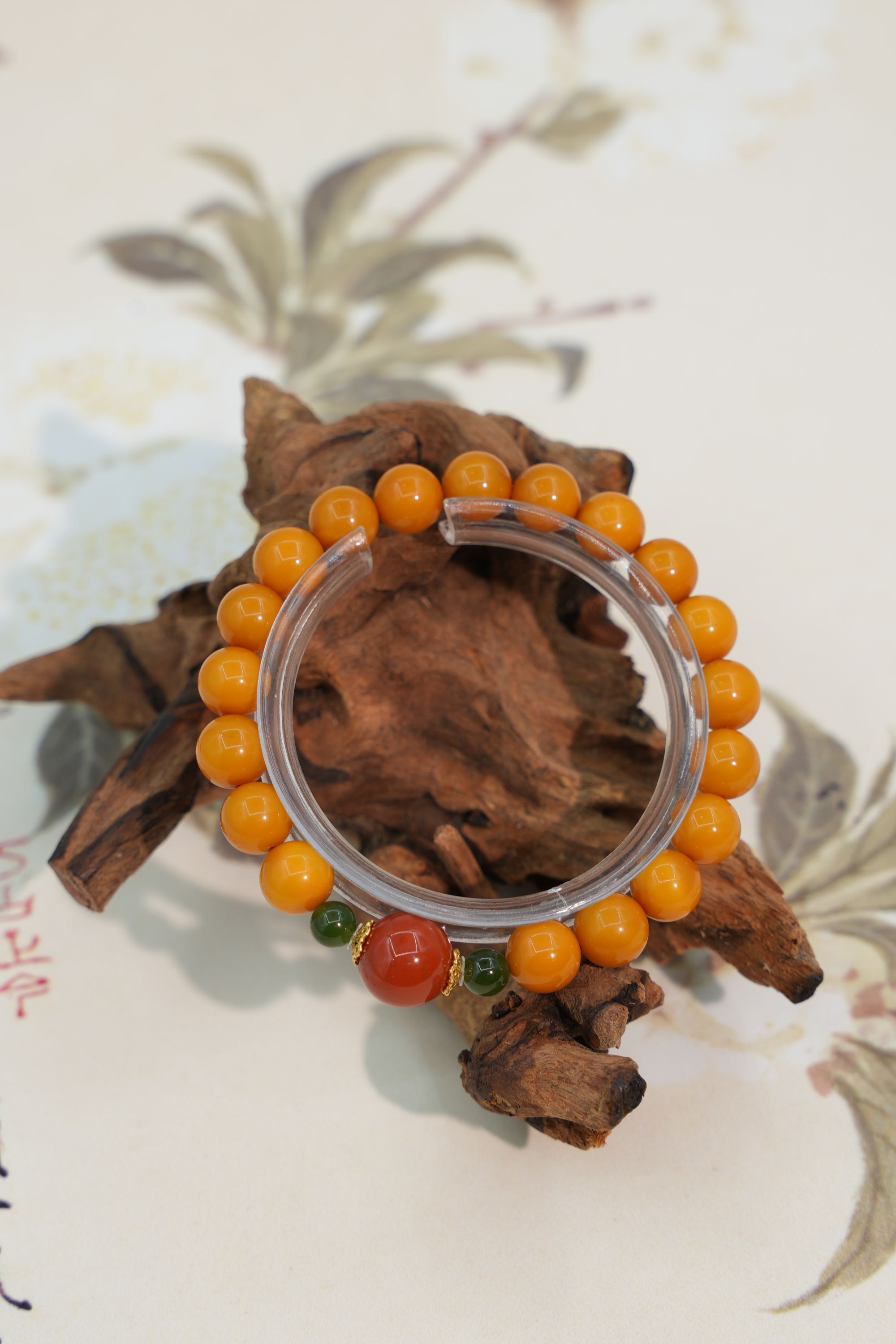 9+老蜡圆珠DIY南红手串多样性发一件YB8521901