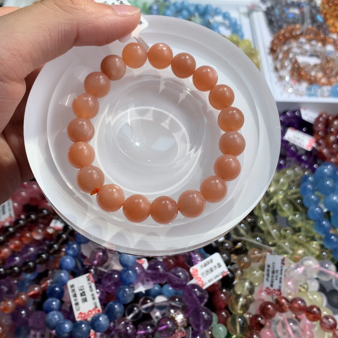 水晶手链未镶嵌10咪+橙月光