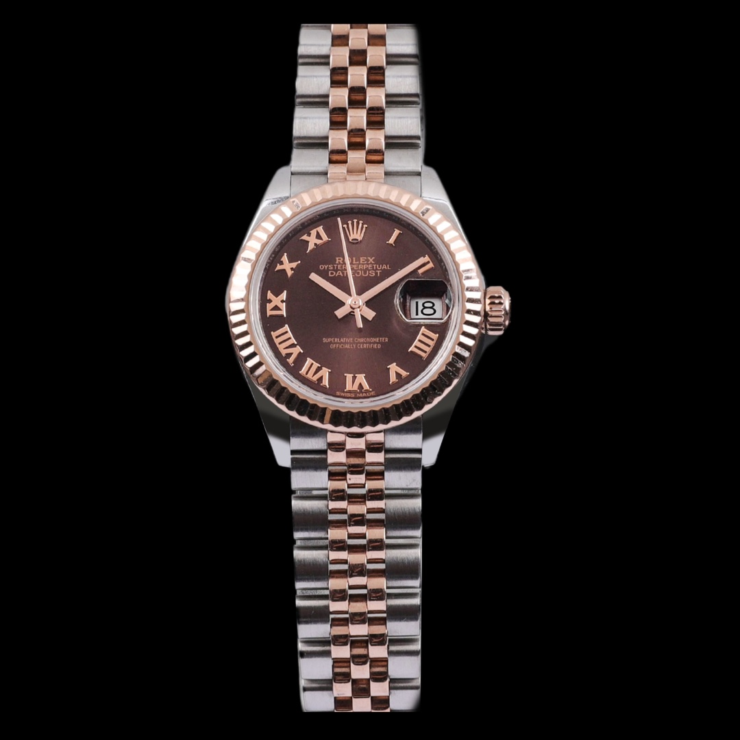 95新 Rolex/劳力士 21年 劳力士女装日志279171咖盘罗马花花客订