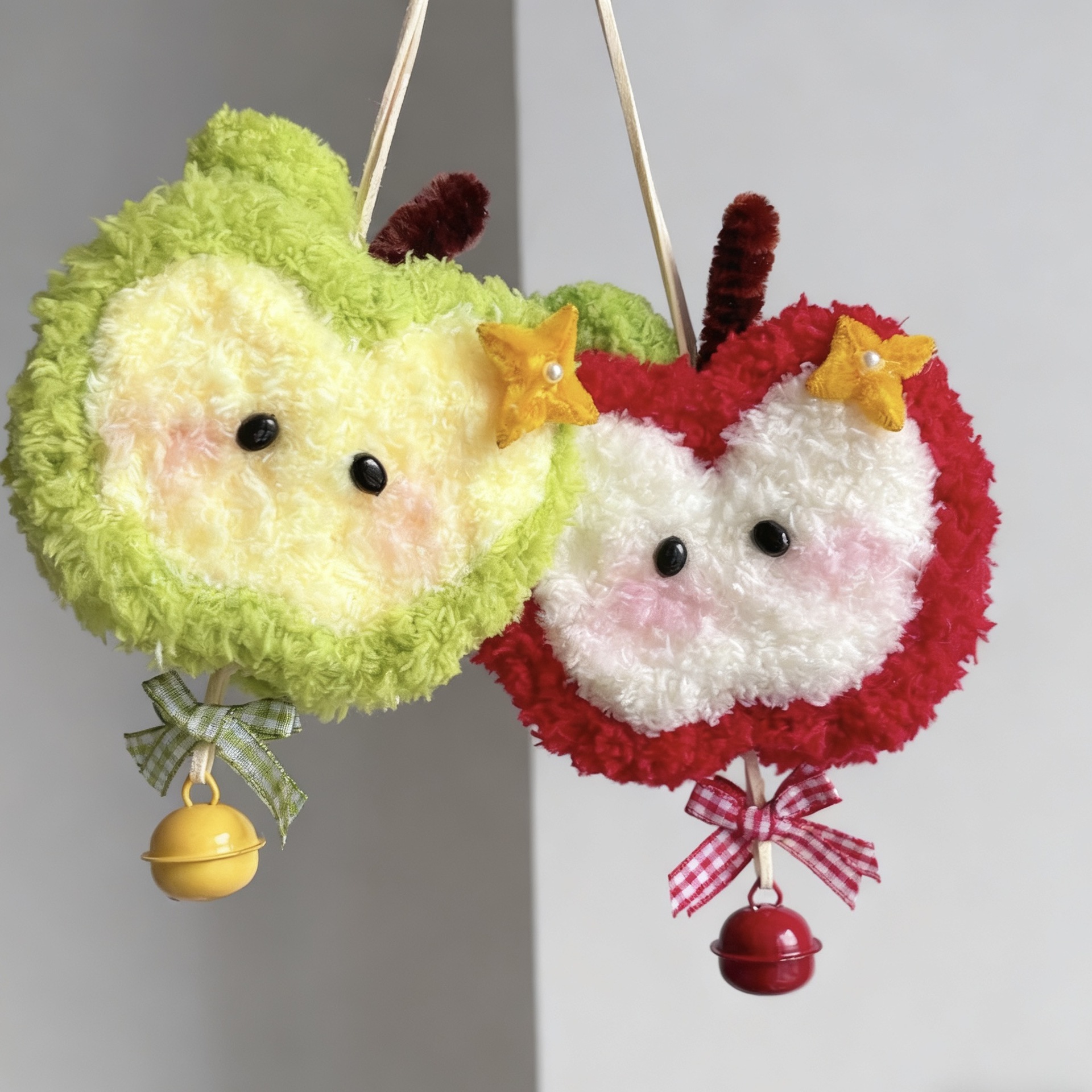 圣诞礼物奶油苹果挂件扭扭棒手工DIY材料包车挂件生日礼物送女友 