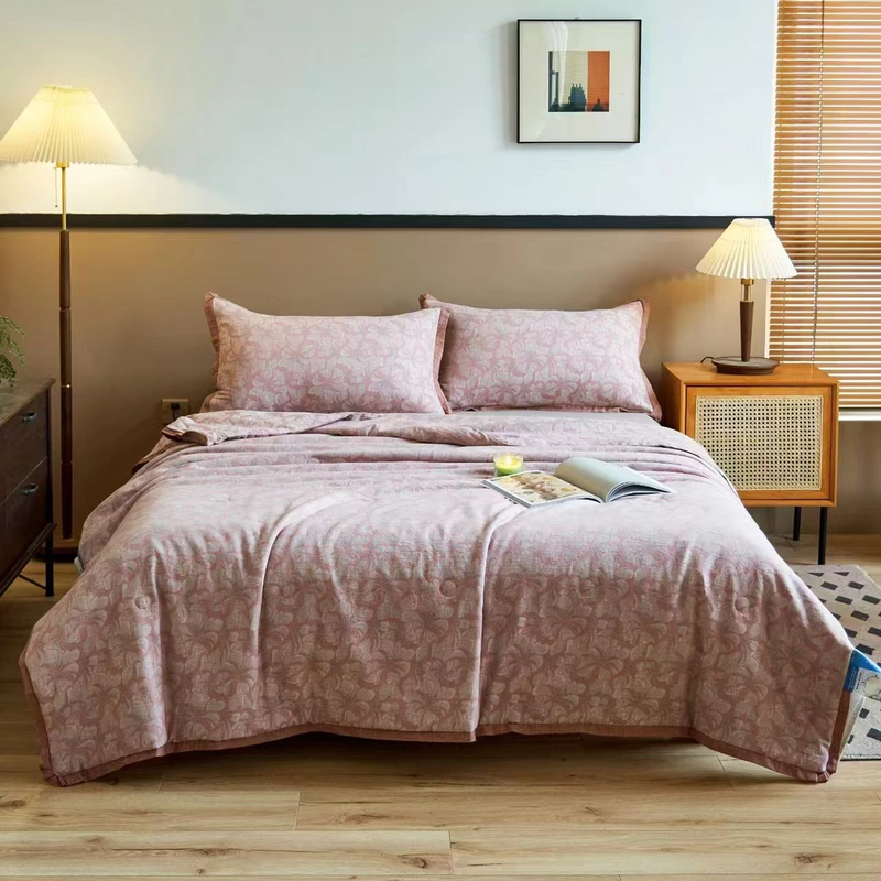 【繁花密语】双层纱全棉亲肤柔软被子