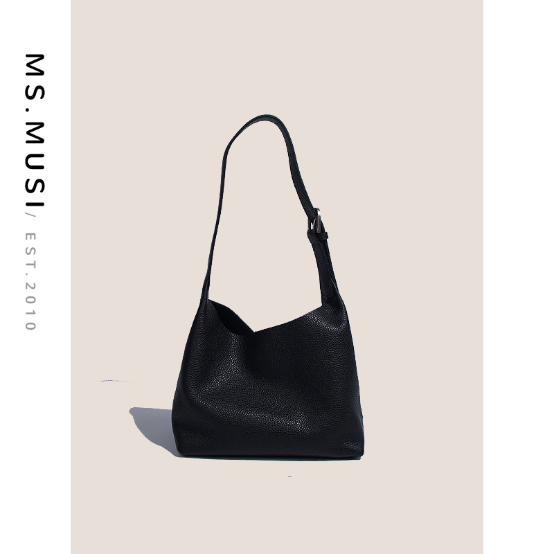 小众设计高级感时尚头层牛皮女士手提斜挎饭盒包托特包1017