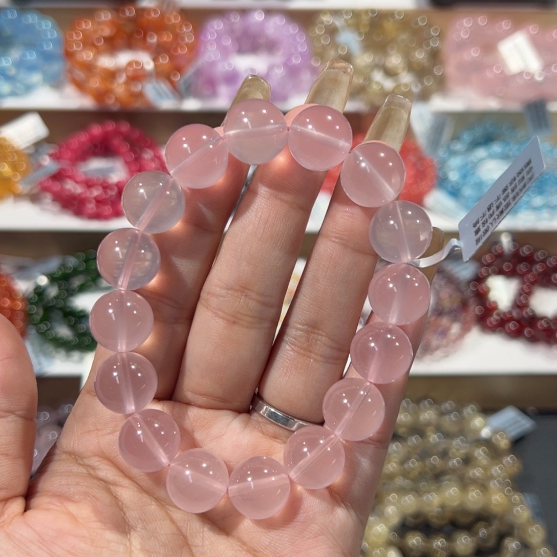 手串未镶嵌水晶星光马粉13mm