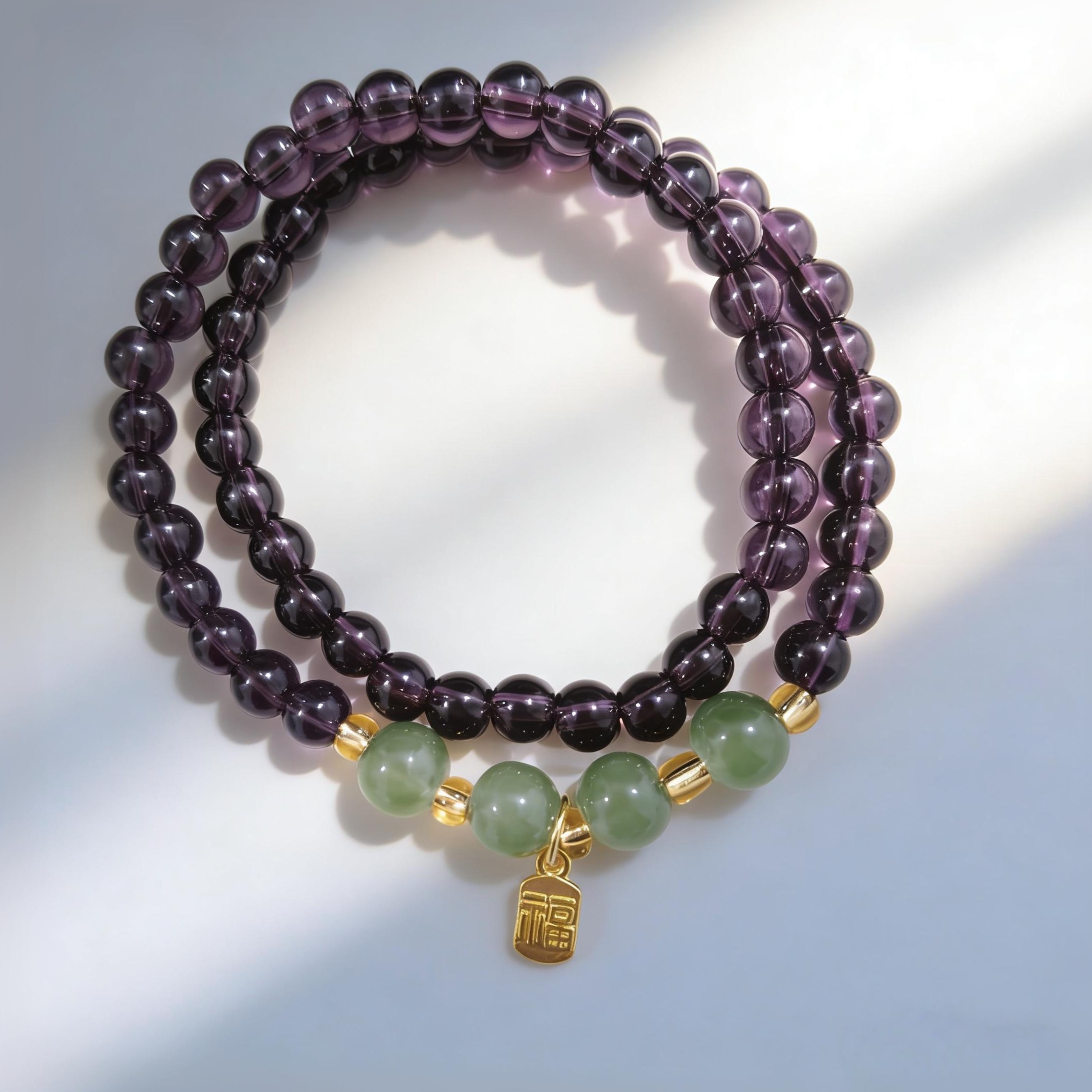 紫琉璃福牌双圈款 精品手串 无礼盒-S 1485