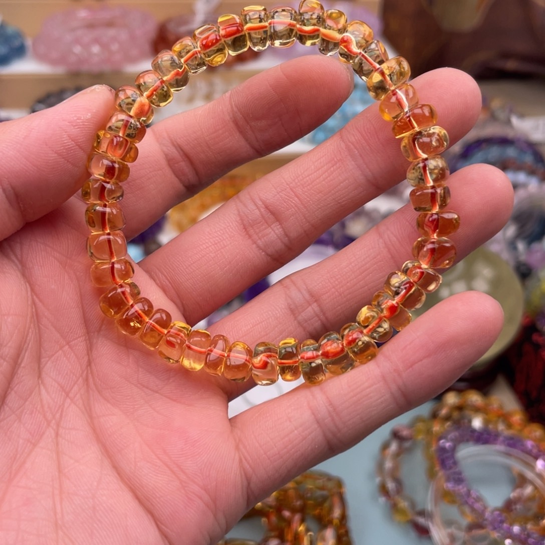 水晶未镶嵌手链黄水晶