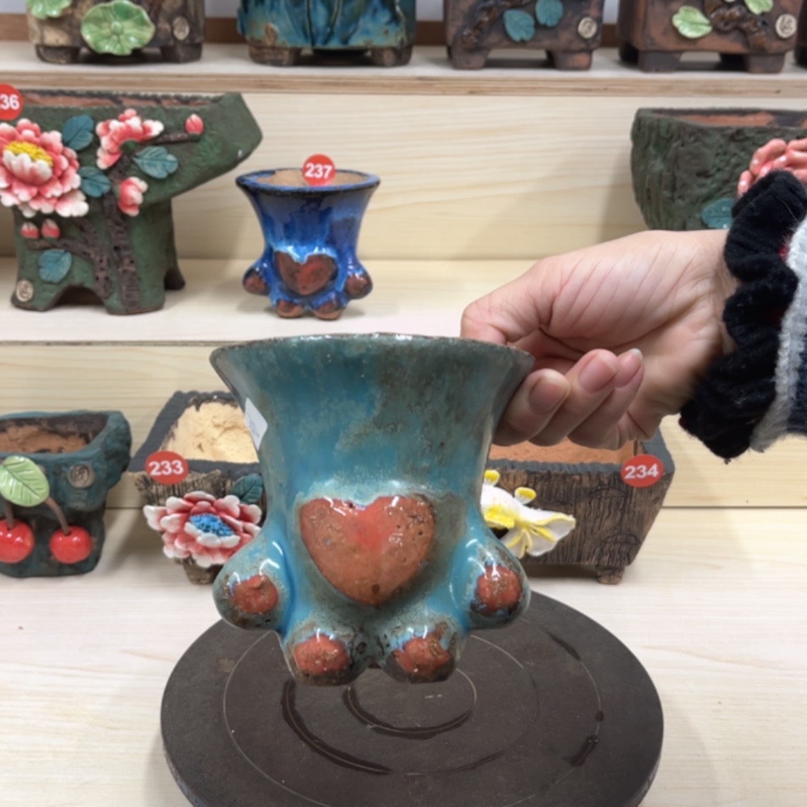 【闪购商品】紫砂花盆238号内口9.5外高11