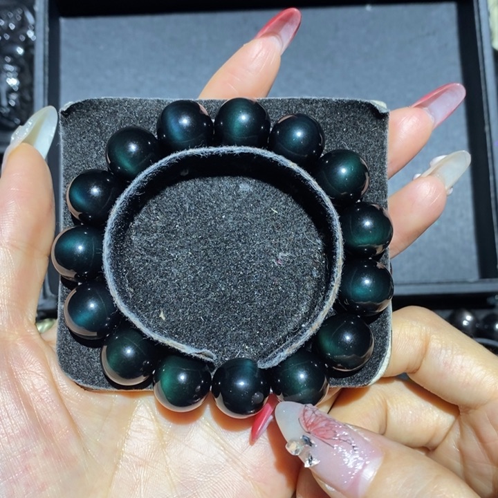 黑曜岩手链未镶嵌故***