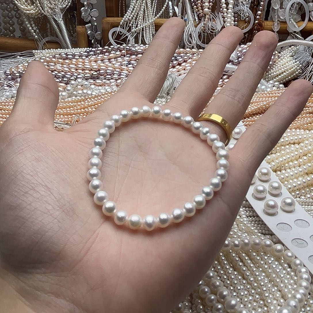 一***半淡水珍珠未镶嵌半成品66