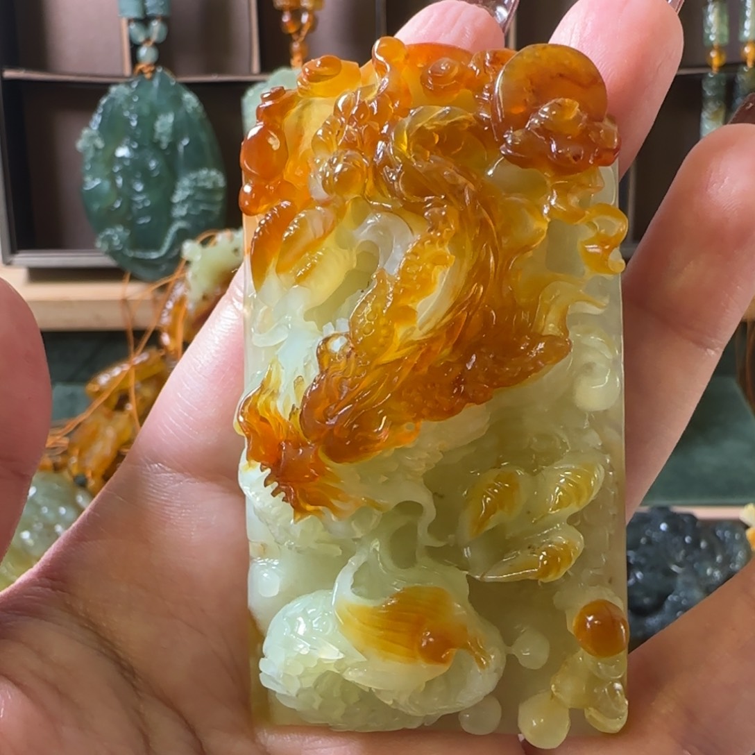 蛇纹石玉颈饰合金꧁****