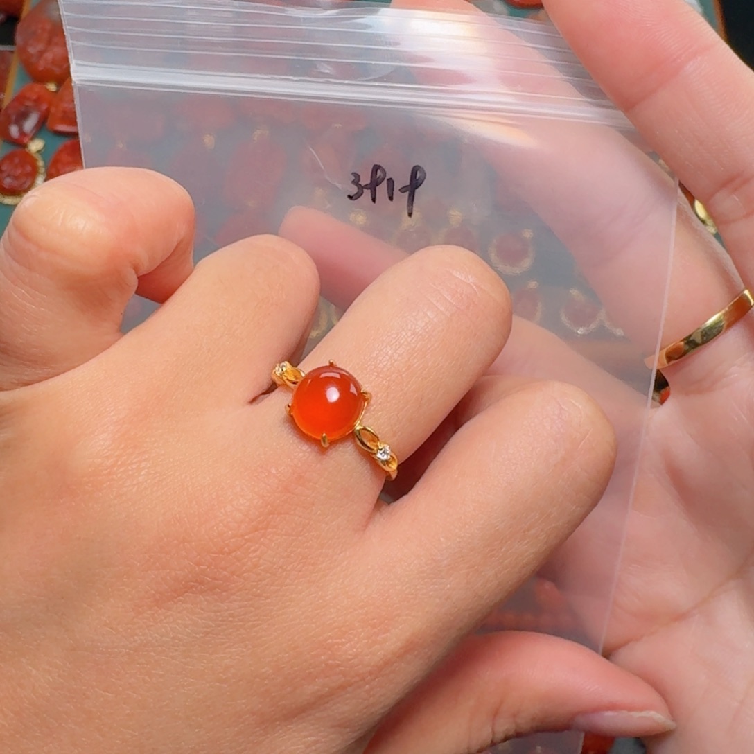 南红玛瑙南红银S925镶嵌