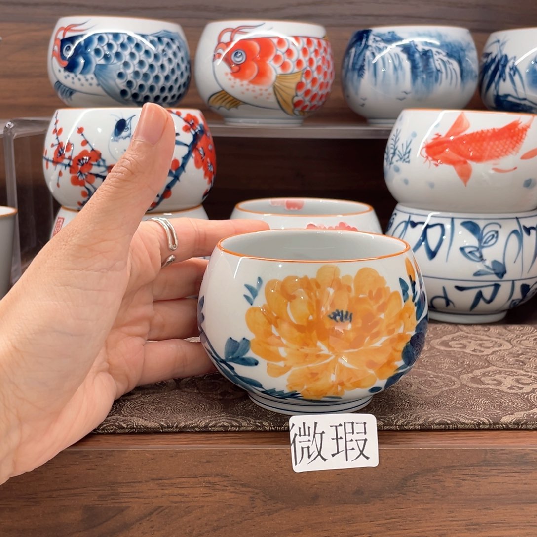 釉下彩纯手绘微瑕