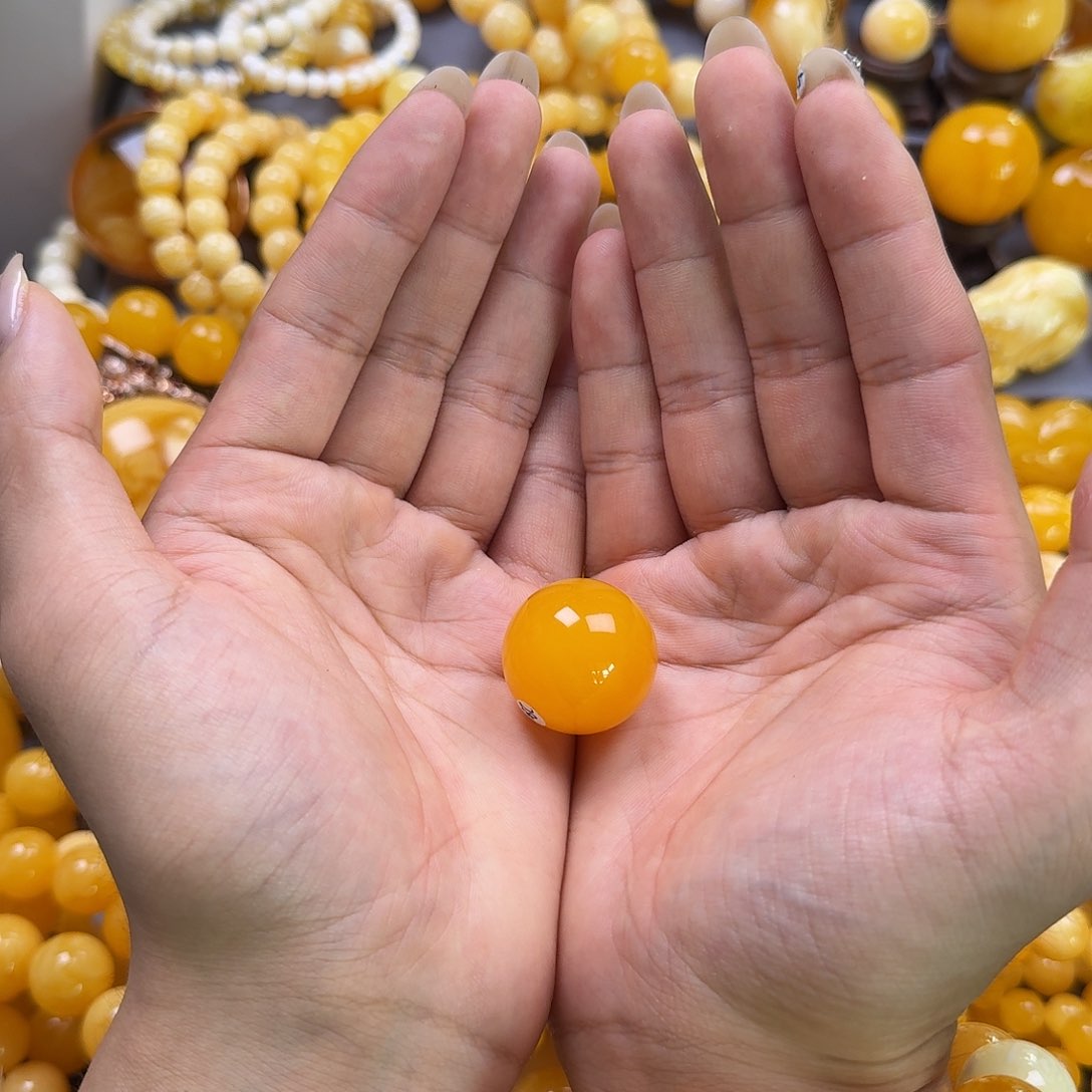 未镶嵌琥珀珠宝奇石锁骨26mm