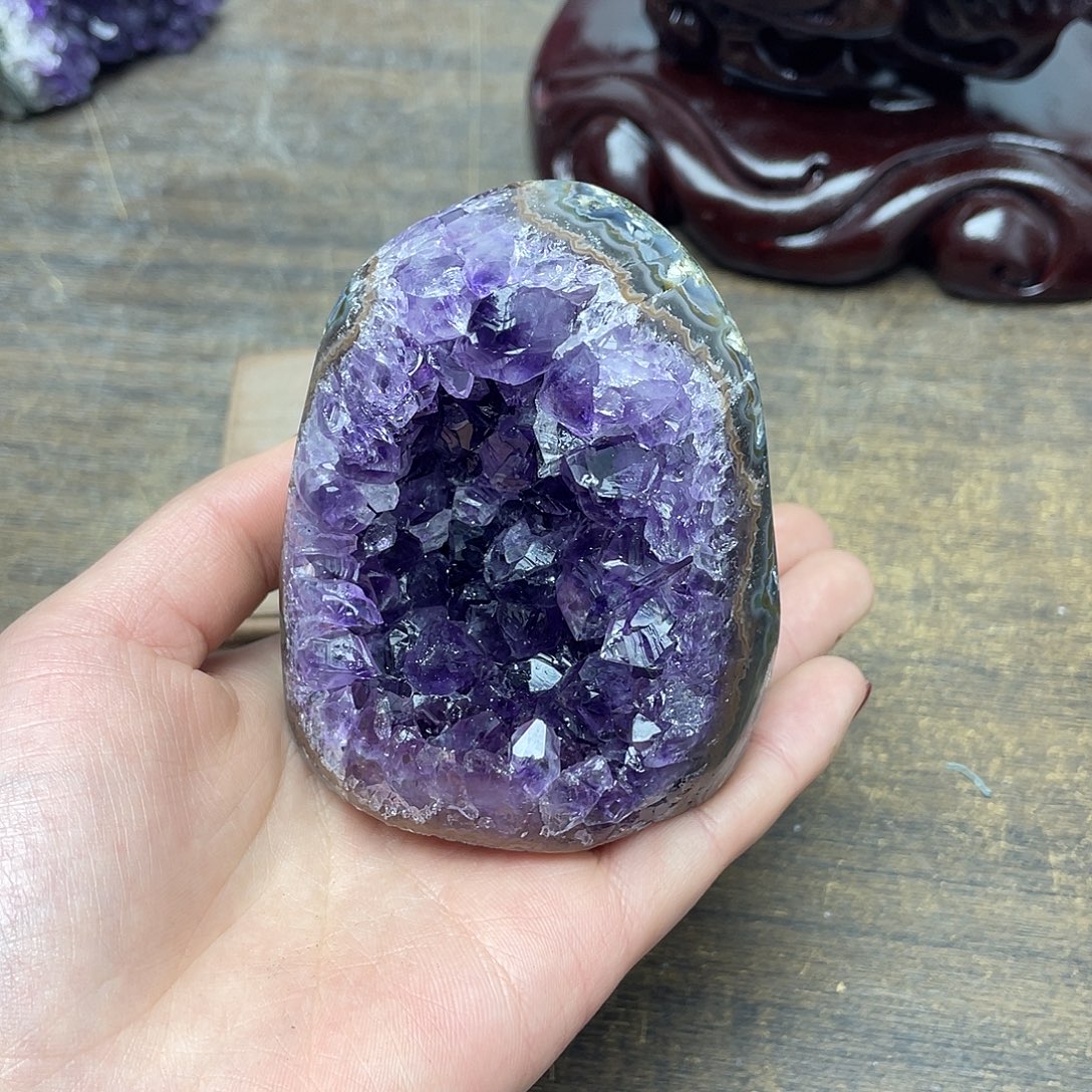 紫晶大型摆件（非配饰）银S925镶嵌