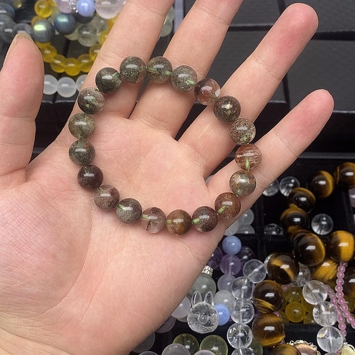 烟晶手链银S925镶嵌