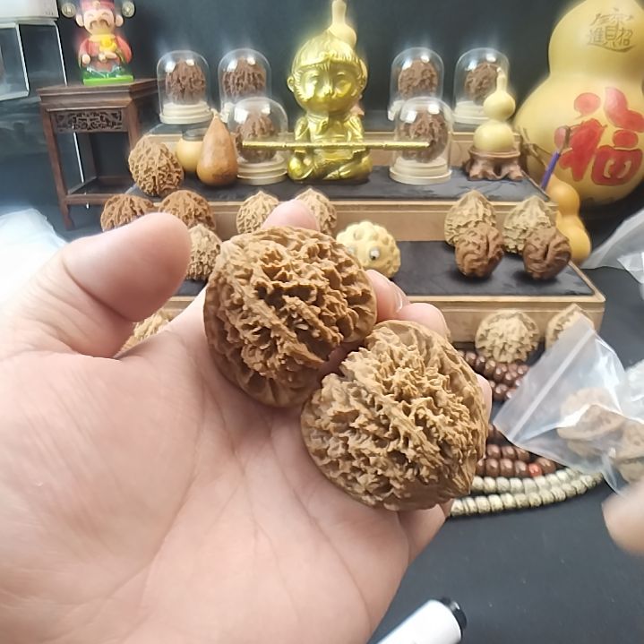 猴头核桃把件文玩核桃，满天星狮子头