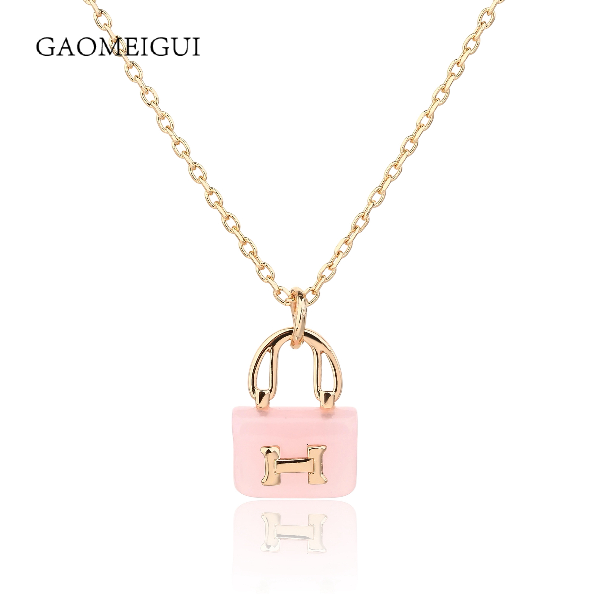 合金合成锆石项链 GAOMEIGUI海外款 包包百搭项链A1081
