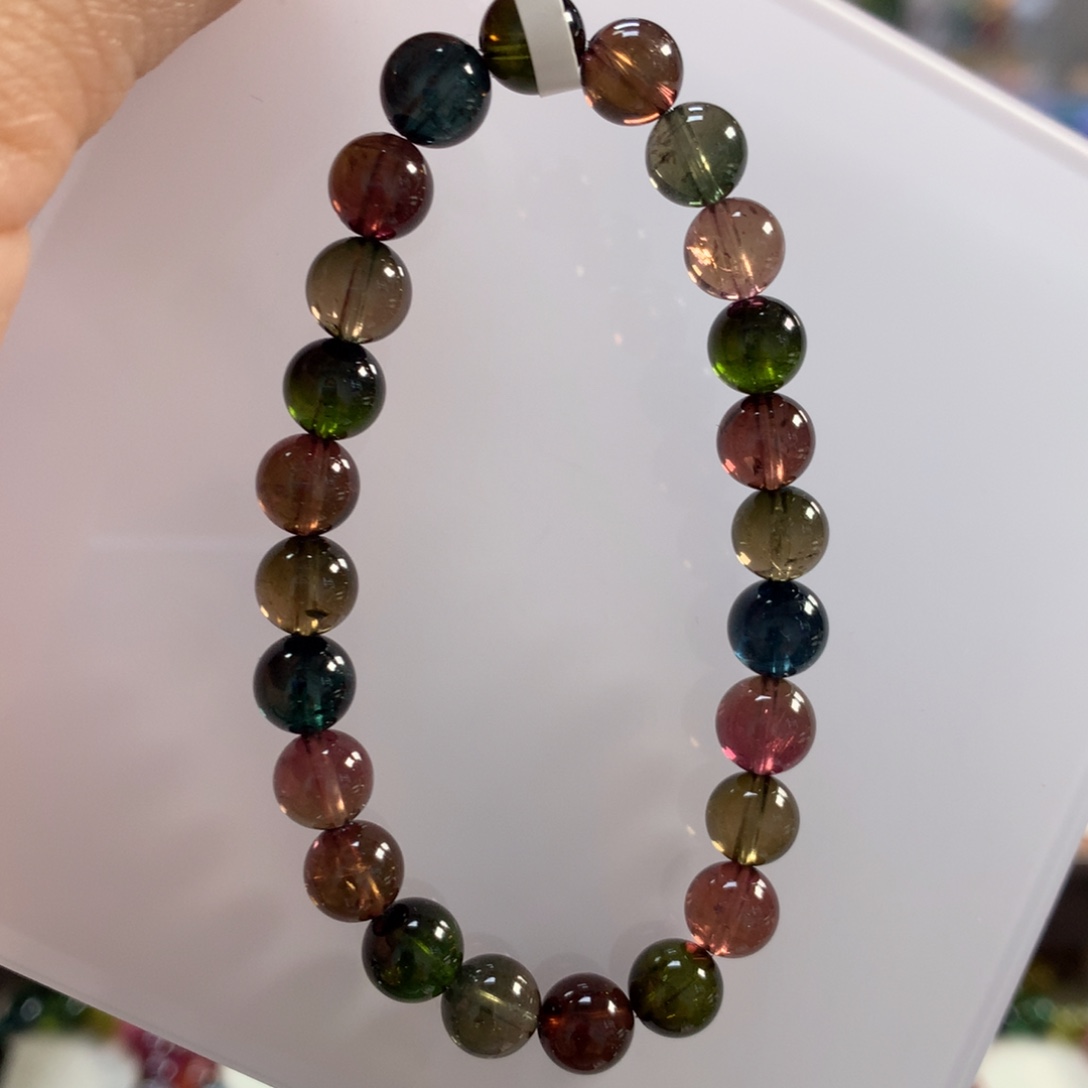 未镶嵌手链碧玺7.7左右