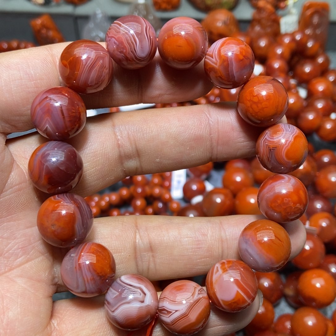 【闪购商品】南红玛瑙手串未镶嵌14+’mm
