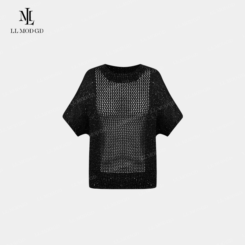 星月夜 法式气质轻奢高级感镂空罩衫宽松百搭T洋气上衣YL-261270