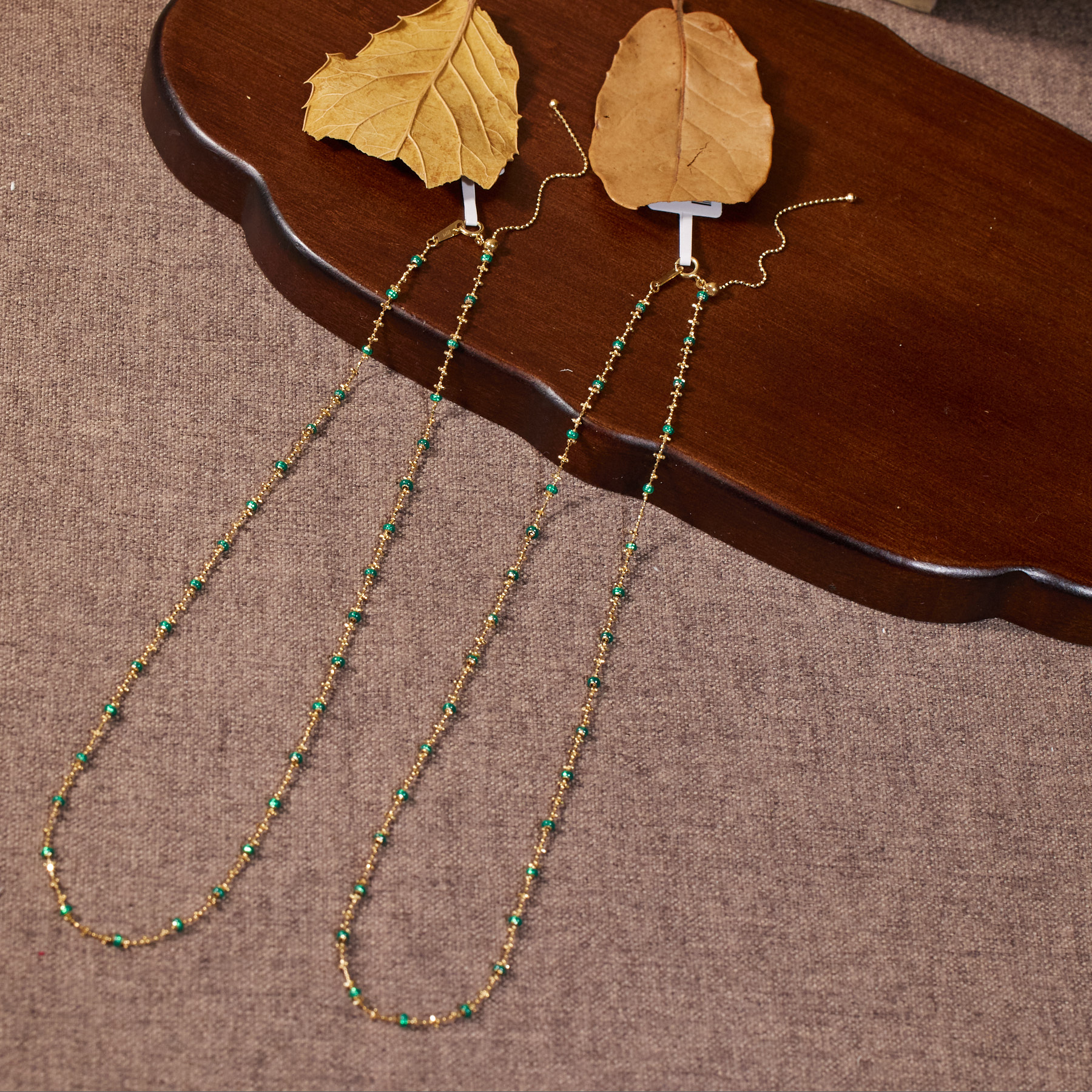 【歪歪】仙女*绿色项链*18K金镶嵌*N7596