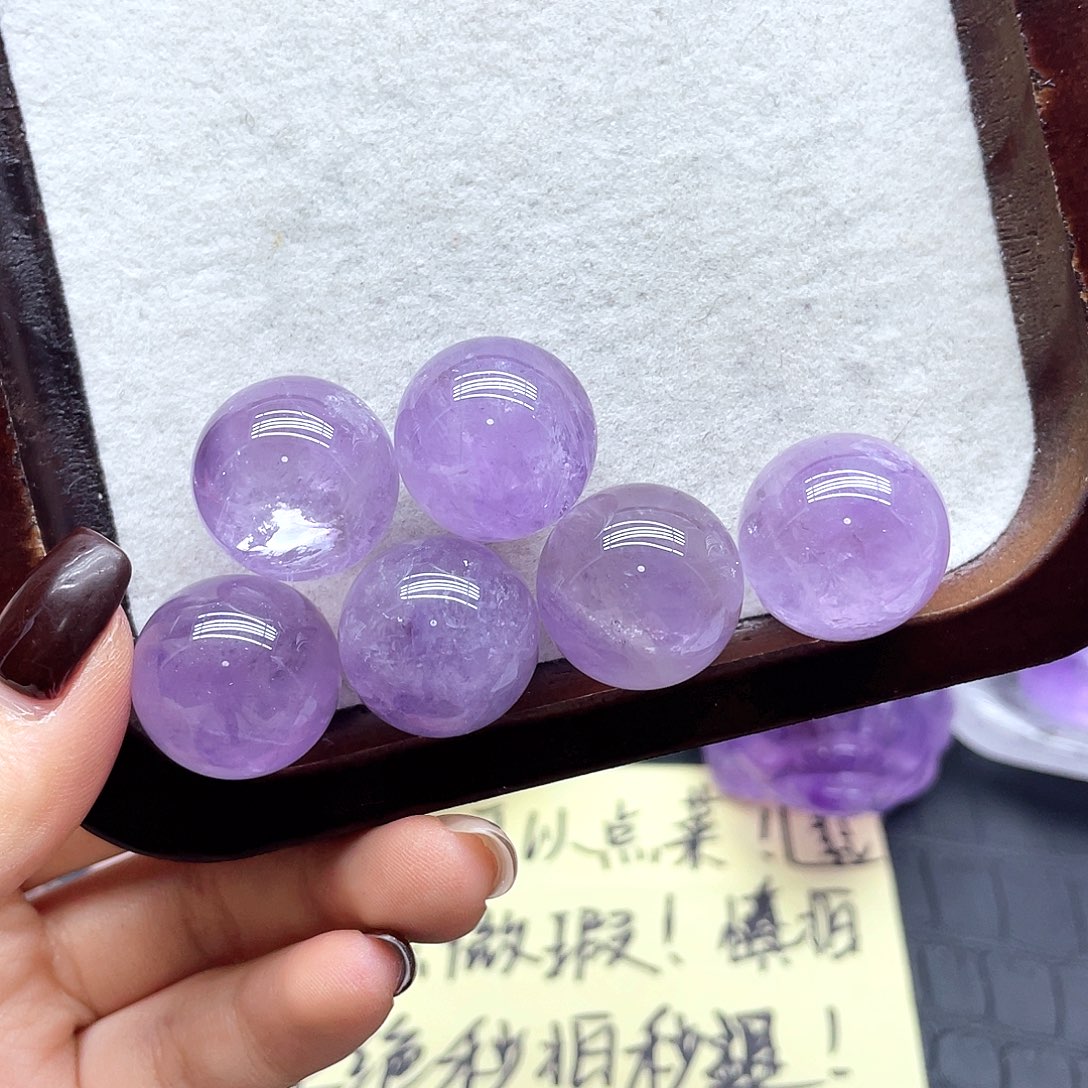 水晶珠宝半成品未镶嵌9紫球6