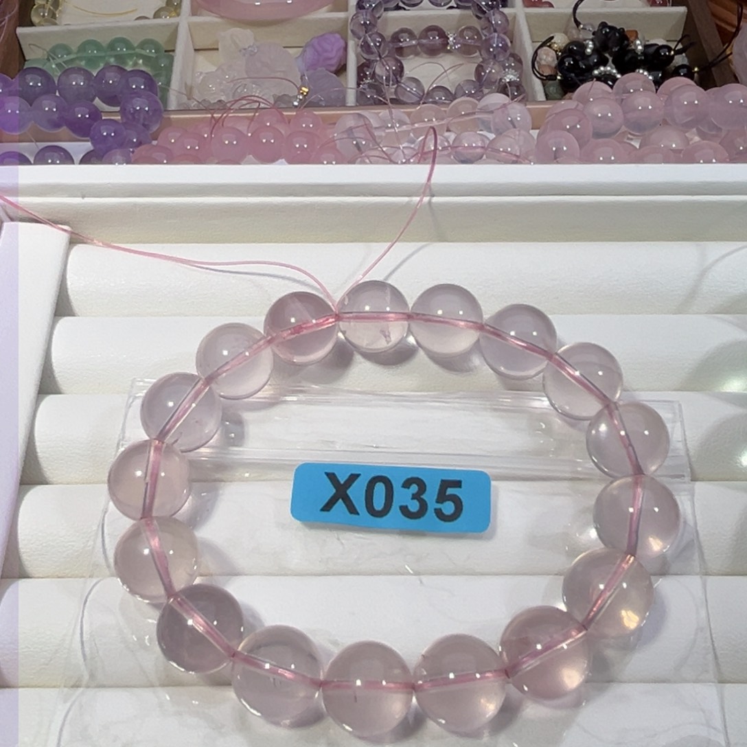 水晶手链未镶嵌莫桑比克粉水12
