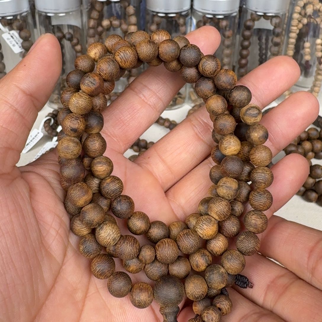 手串沉香海南老白棋九九沉圆珠多圈卡8+保31克
