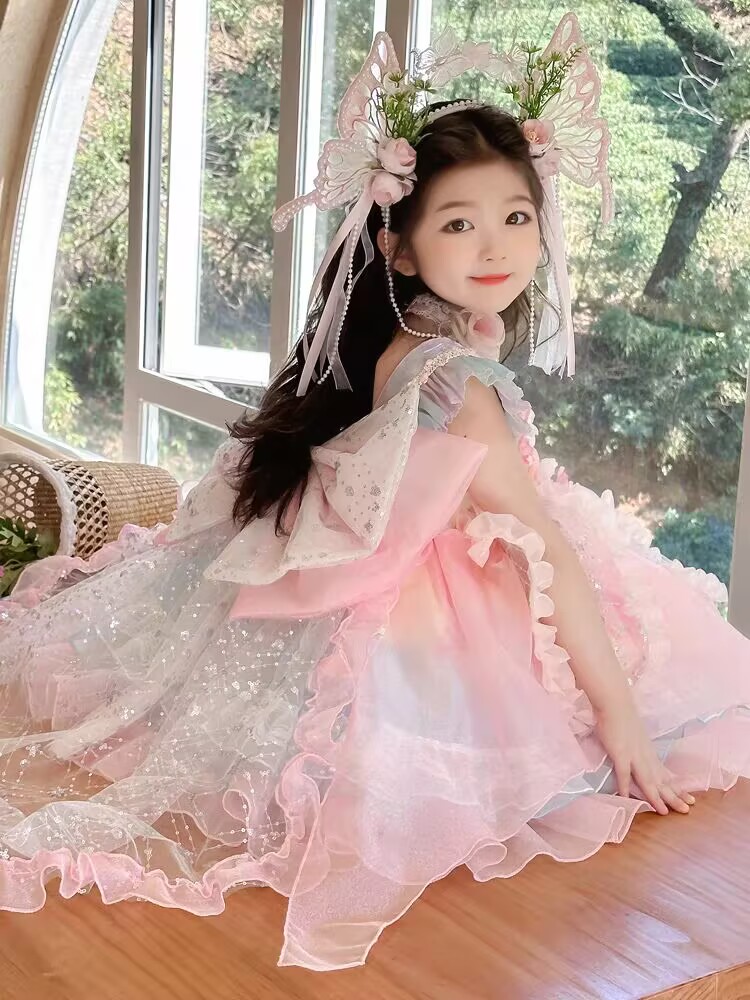 女童连衣裙四季款洛丽塔公主裙生日礼服小女孩美乐蒂蓬蓬裙子
