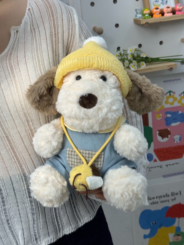 可爱晴天小狗鲁比毛绒玩具睡觉抱枕玩偶公仔女孩生日礼物抱抱