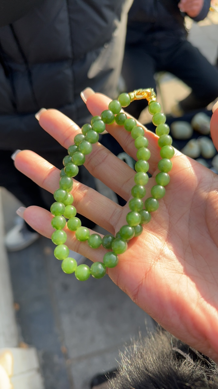 和田玉碧玉妈妈链