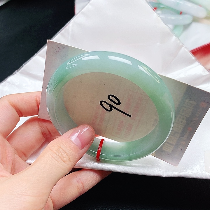 翡翠手镯未镶嵌缅甸天然a货手镯56