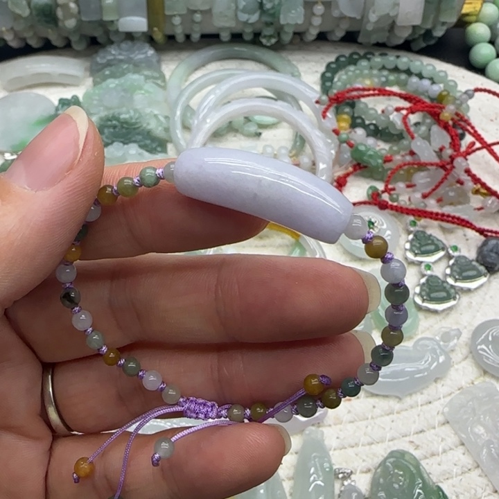 翡翠未镶嵌手链弯管手牌