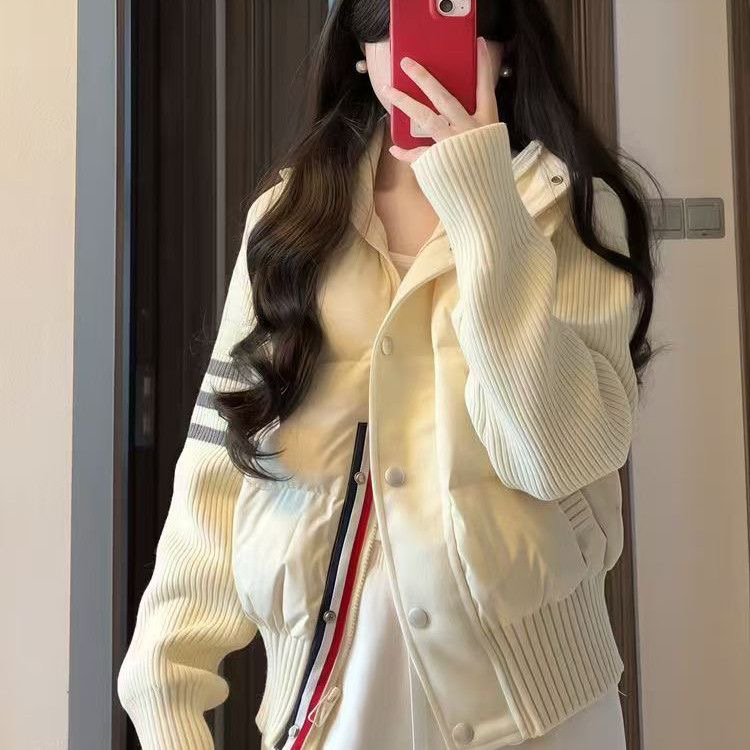 FFe1ii高品质韩系针织拼接设计感女款冬季外套