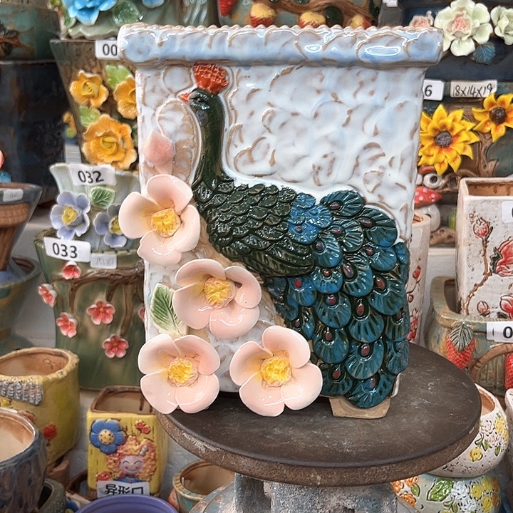 紫砂花盆粗陶材质多肉花盆