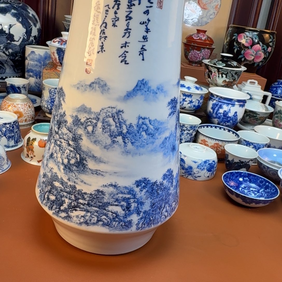 今***寒杯子陶景德镇全手工手绘陶瓷