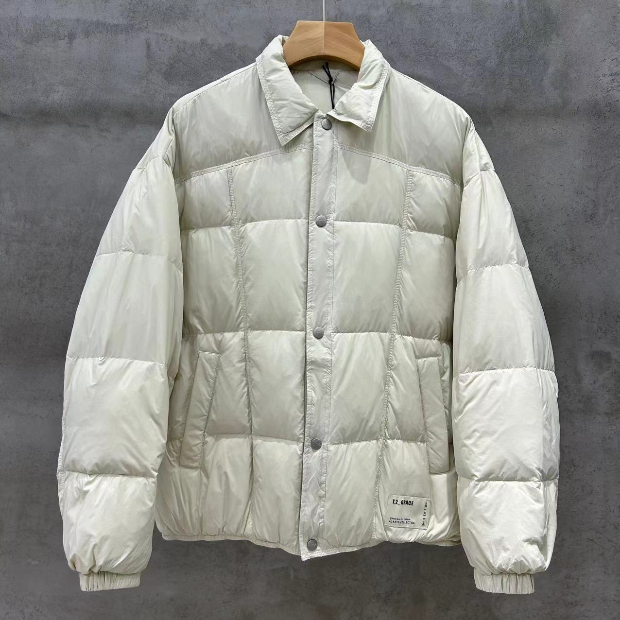 【杭派YS】冬季新款百搭情侣款简约男士羽服外套86112*88