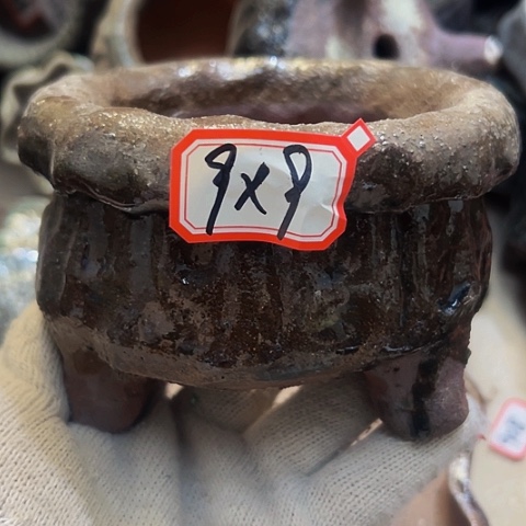 红陶粗陶花盆手工