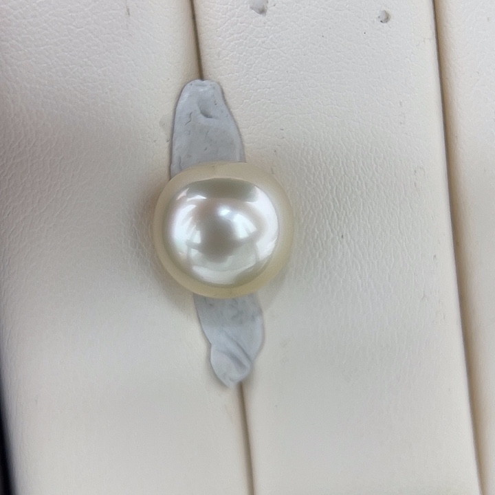 海水珍珠颈饰未镶嵌12-13mm 澳白 干枯奶油金H2款后显圆
