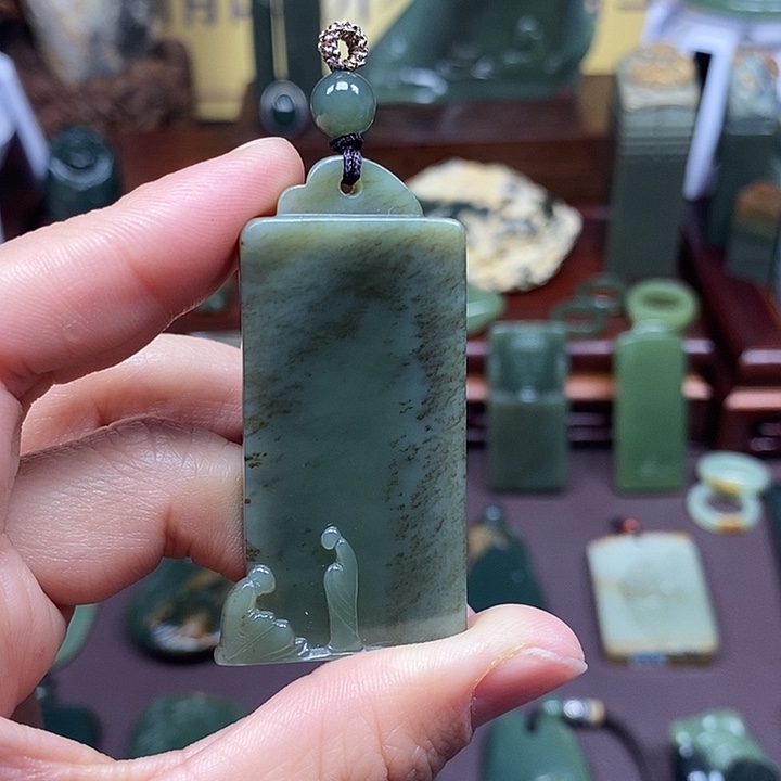 岫岩老玉（透闪石质玉）析木未镶嵌