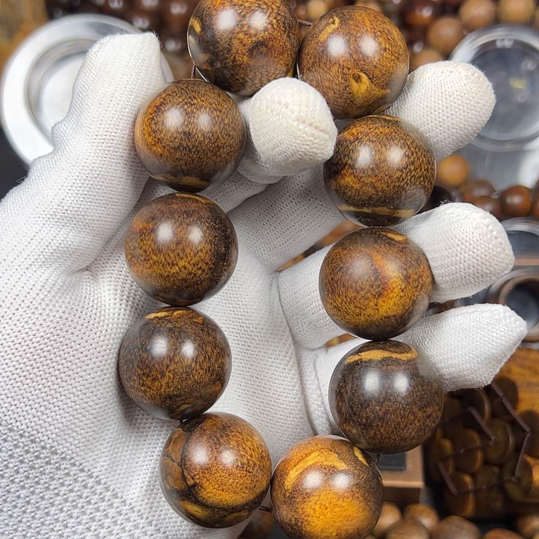 贡木烩25龙鳞圆珠手串定制福利