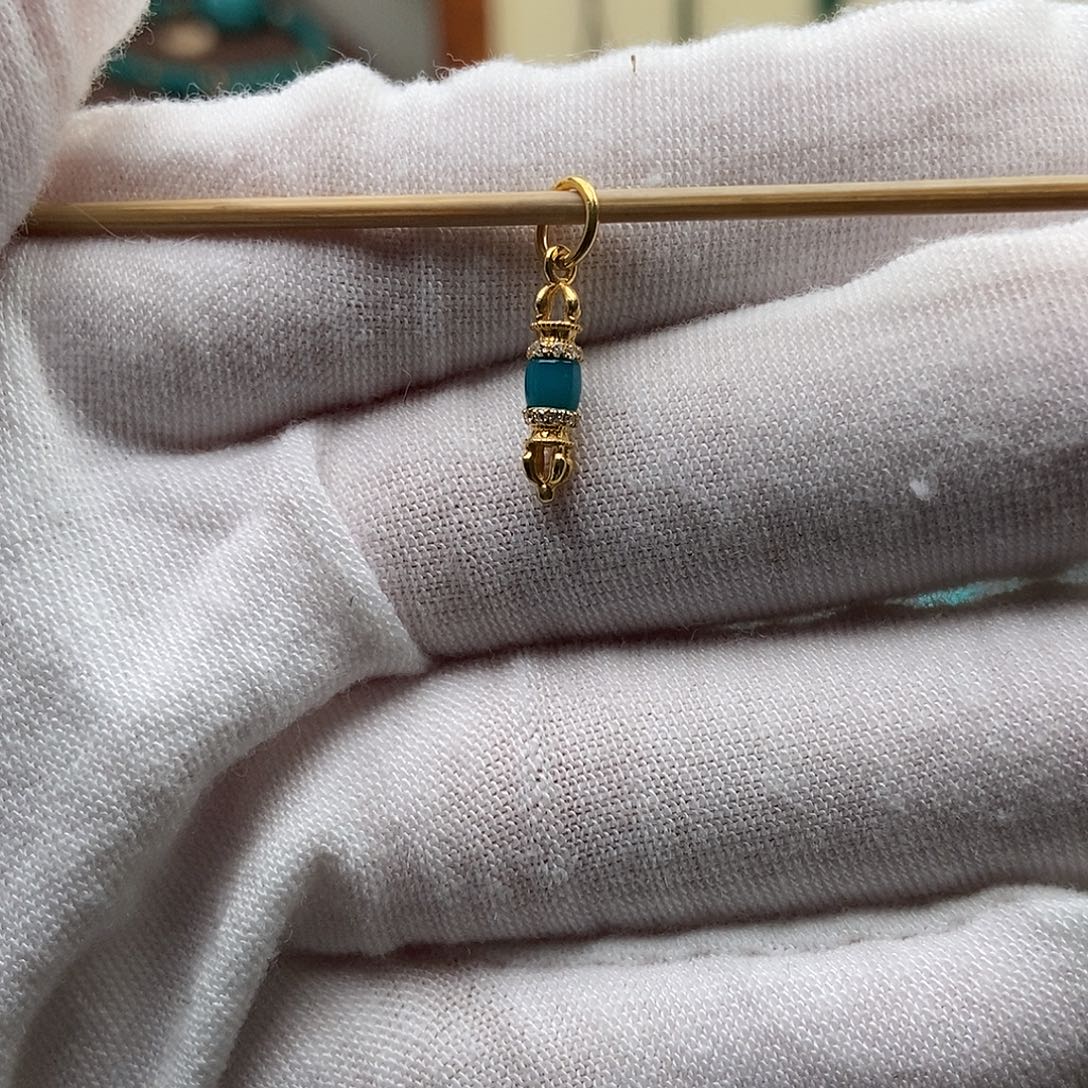 绿松石18K金镶嵌绿松石配饰h